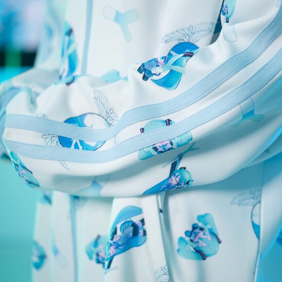 ACDC RAG x Hatsune Miku Forever White Blue Jersey Oversized Jacket - Picture 7 of 10